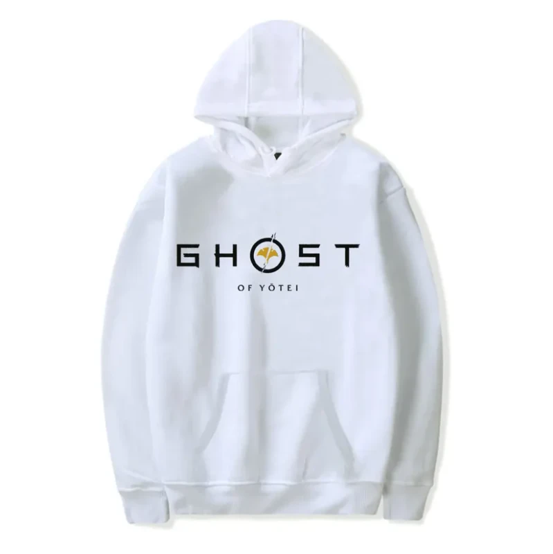 Ghost of Yotei White Hoodie — Premium Streetwear by Huzi Style